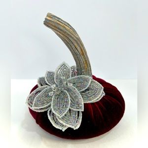 “Mistletoe” Velvet Pumpkin Home Decor